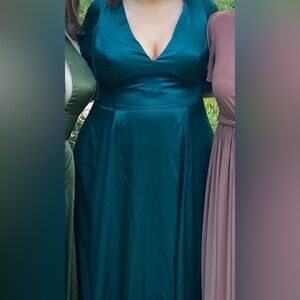 Elegant Teal Women's Dress